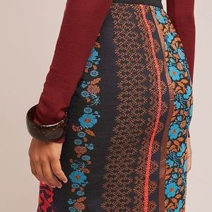 New ANTHROPOLOGIE JACQUARD SKIRT BY DOLAN LEFT COAST M